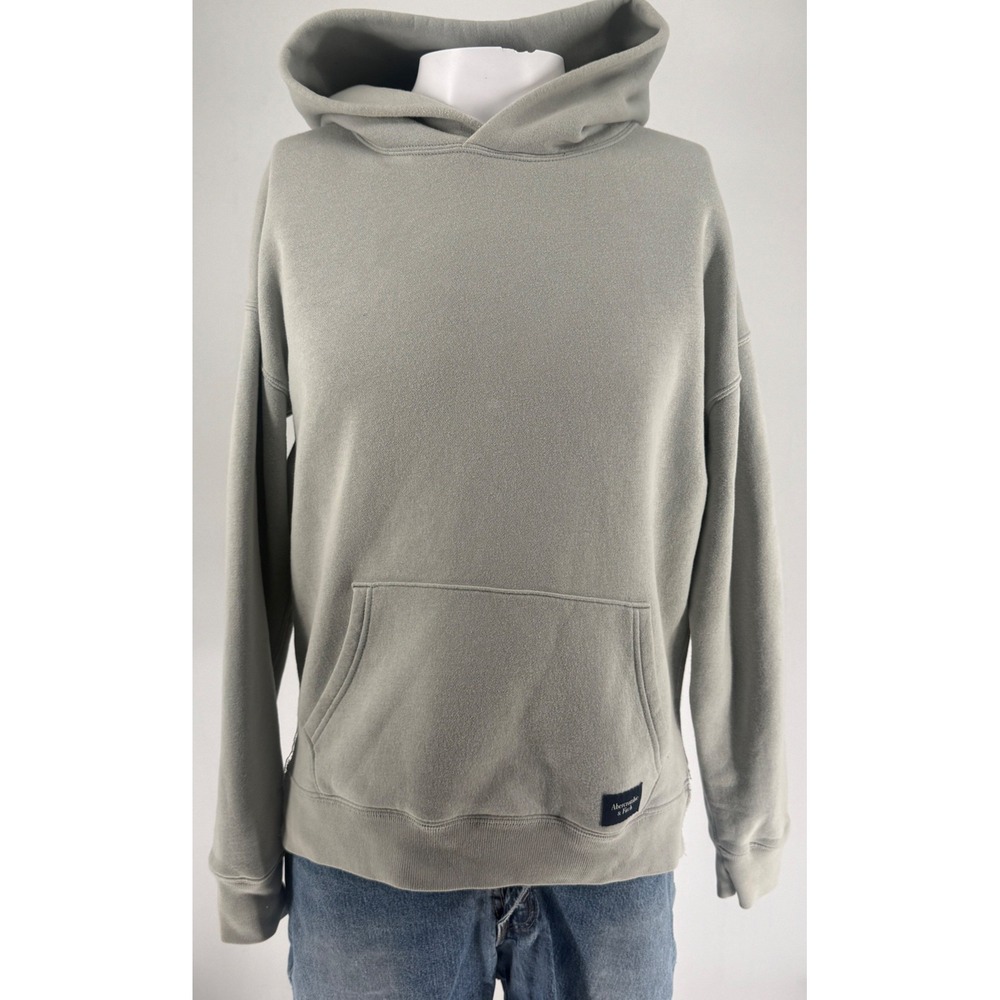 Abercrombie & Fitch Hoodie Mens Medium Blue Fair Relaxed Soft A&F Fleece